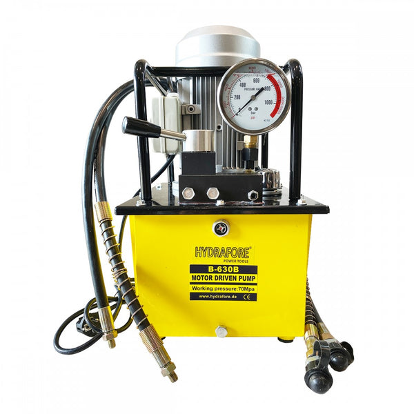 Pompe hydraulique à entraînement électrique (vanne manuelle double effet) 1,5 kW/110 V/12 L (B-630B-110-2HP-12L)