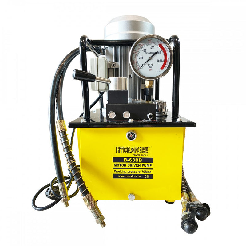 Pompe hydraulique à entraînement électrique (vanne manuelle double effet) 1,5 kW/110 V/12 L (B-630B-110-2HP-12L)