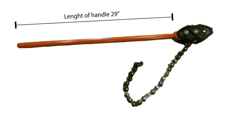 Clé serre-tube à chaîne (4'', longueur du manche 29'') (WT2091)