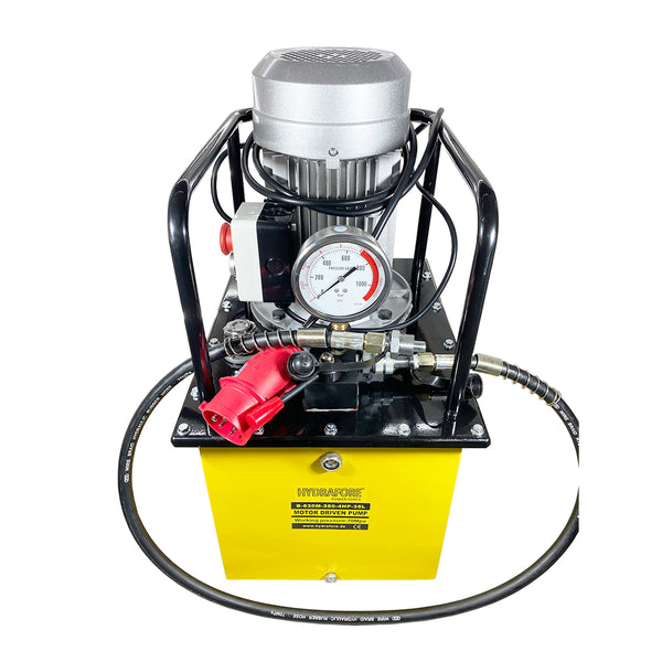 Pompe hydraulique à entraînement électrique (vanne manuelle simple effet, 3 kW/415 V/35 L) (B-630M-415-4HP-35L)