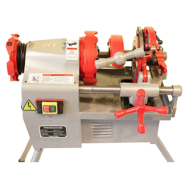 Máquina roscadora de tubos eléctrica (900 W/110 V, cabezal de roscado de apertura automática de 1/2" a 2") (P50B)