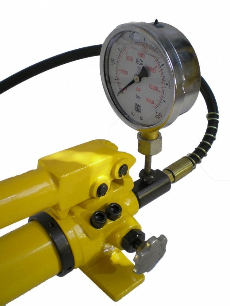 Hydraulic Hand Pump with Pressure Gauge (10.000psi-43in³) (B-700B)