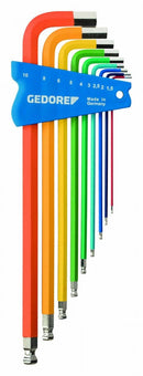 Jeu de tournevis d'angle Gedore, code couleur, extra long (Gedore SB H 42 CKEL-09) (3100332)
