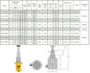 Vérin télescopique hydraulique à simple effet (15 tonnes - 11,8") (YG-15300D)